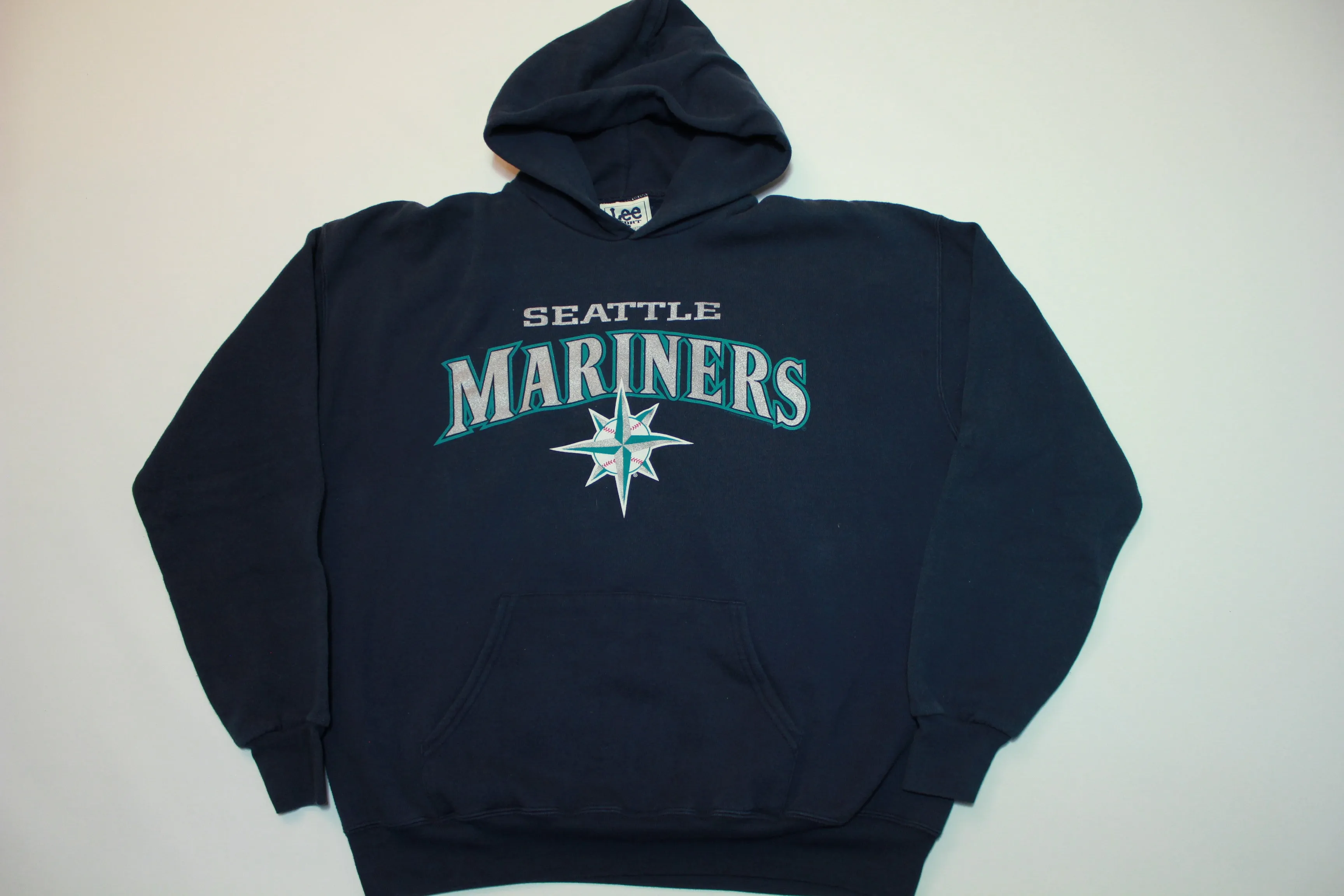 Seattle Mariners M's 1999 Lee Sport Vintage 90's Pullover Hoodie Sweatshirt.