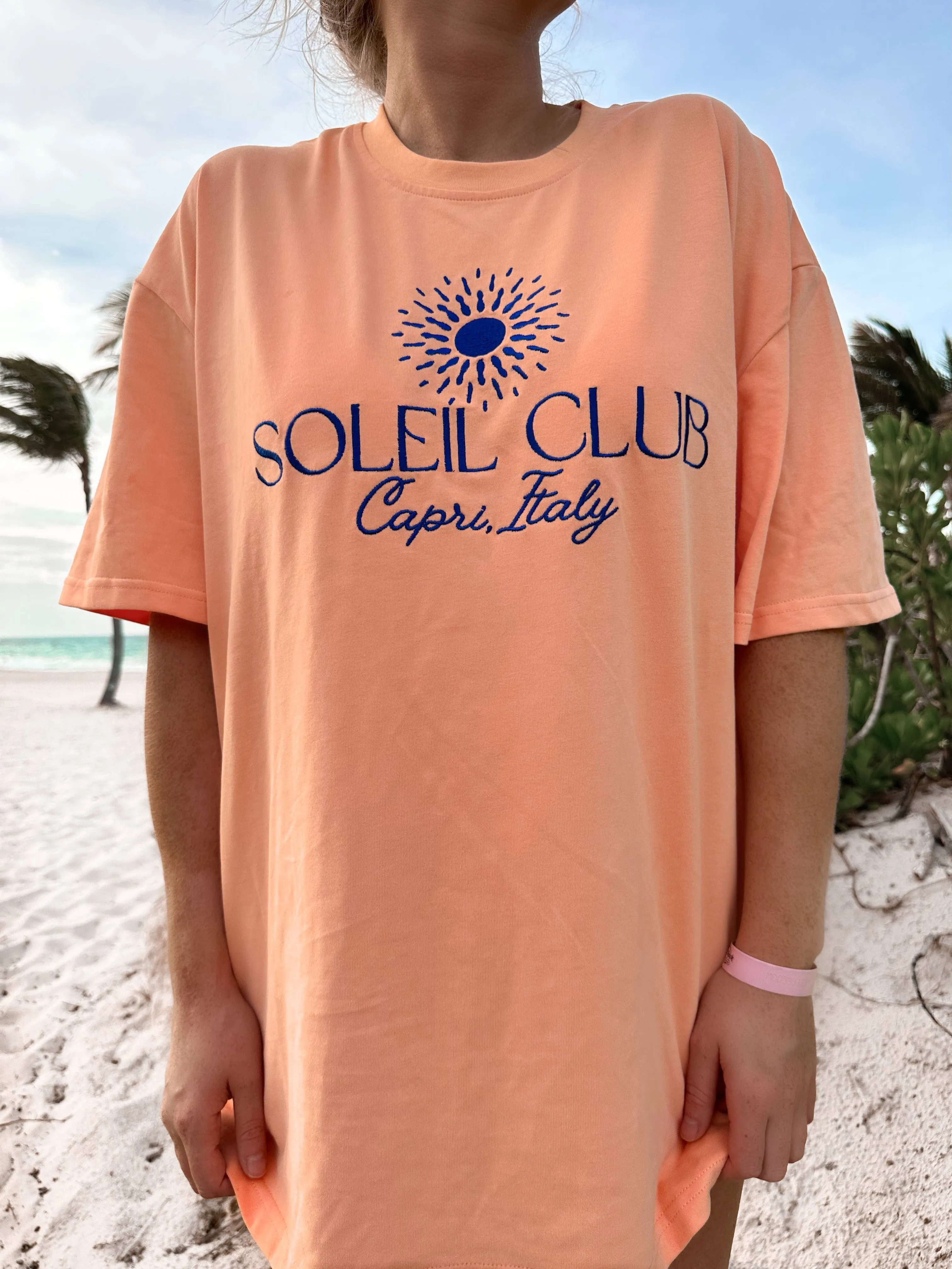 SOLEIL CLUB EMBROIDER TEE