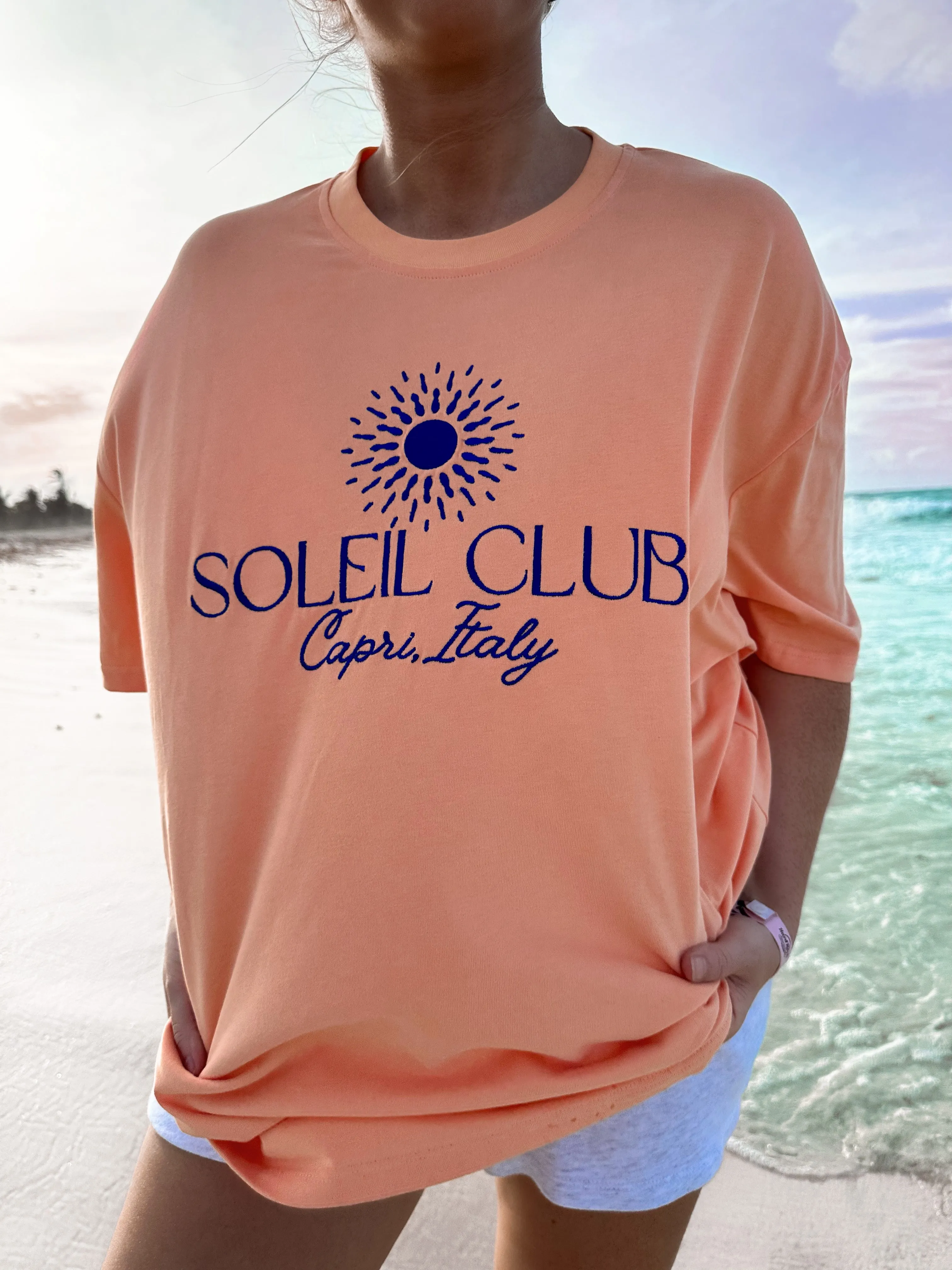 SOLEIL CLUB EMBROIDER TEE