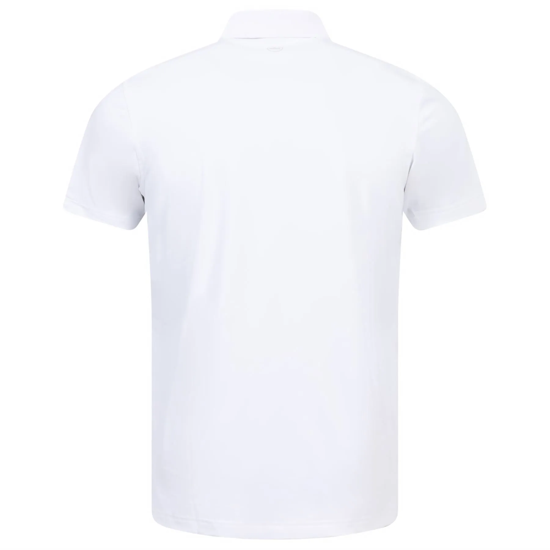 Solid Tailored Fit Performance Jersey Polo White - SS24