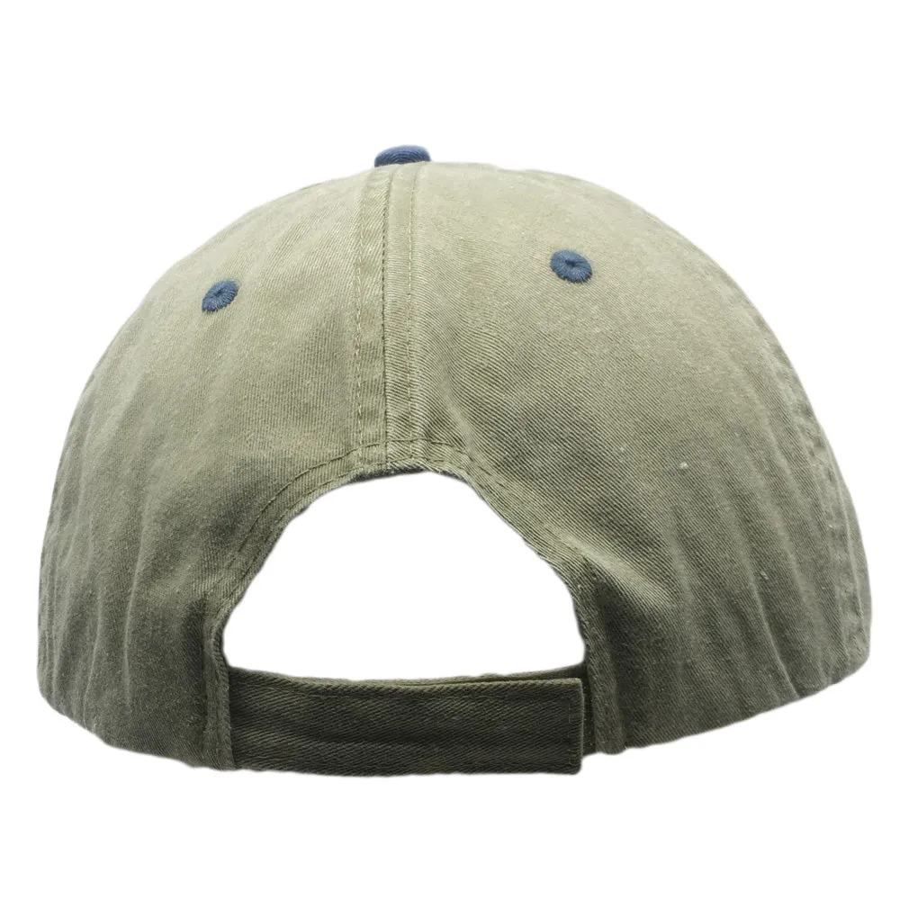 Stone with Blue Weathered - Unstructured Baseball Cap