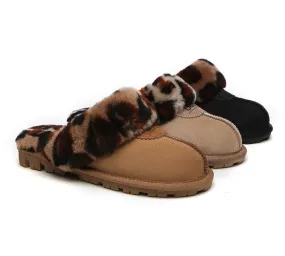 UGG Australian Shepherd Ugg Slippers Double Face Sheepskin Women Leopard Print Slipper