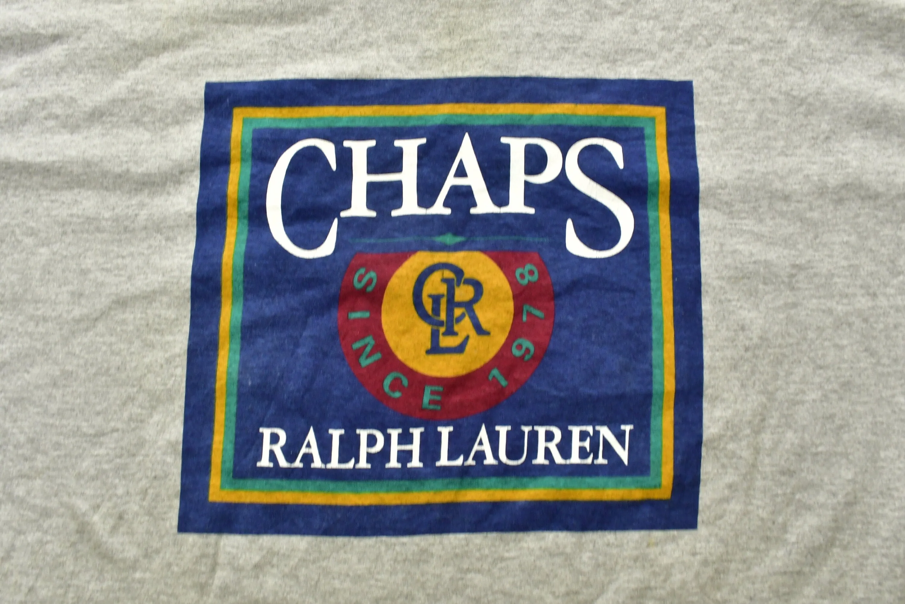 Vintage 1990s Chaps Ralph Lauren Graphic T-Shirt/ Made In USA/ 90s / Single Stitch / Streetwear / Vintage Athleisure / Polo Ralph Lauren