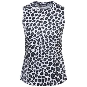 Womens Corinne Printed Polo Black - W23