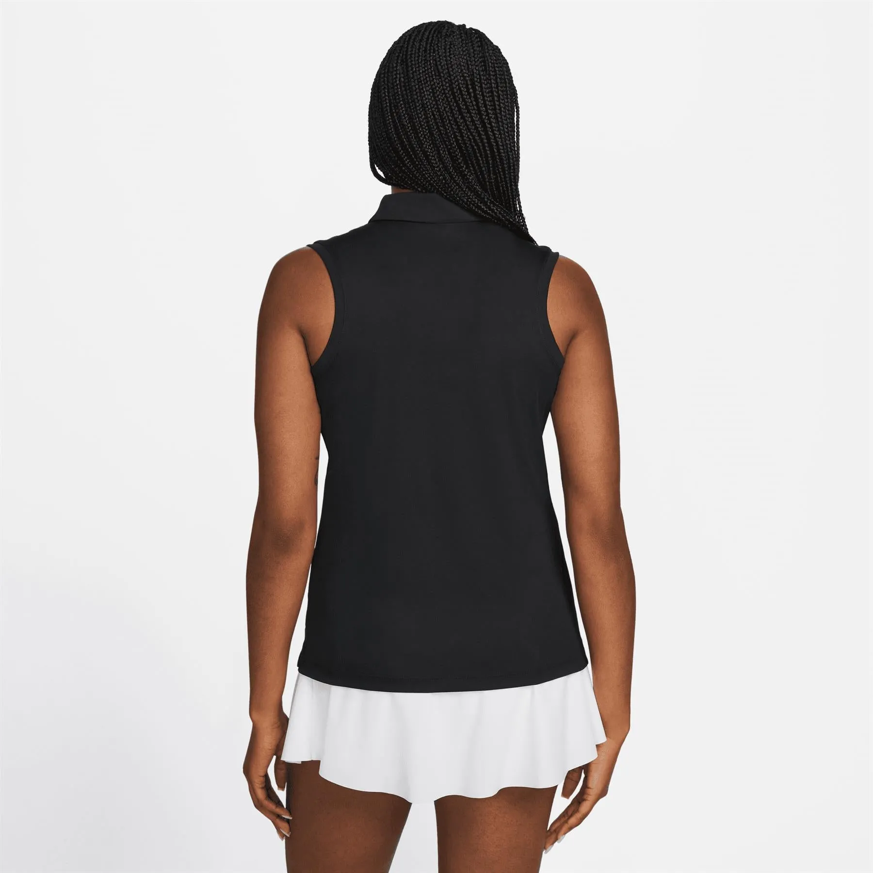 Womens Dri-FIT Victory Sleeveless Solid Polo Black - SS24